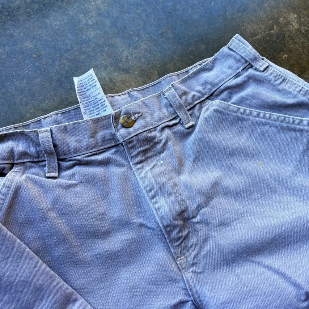 Carhartt‎ B11 Washed Duck Work Dungaree Pants Light Purple Lavender 33x30 Mens